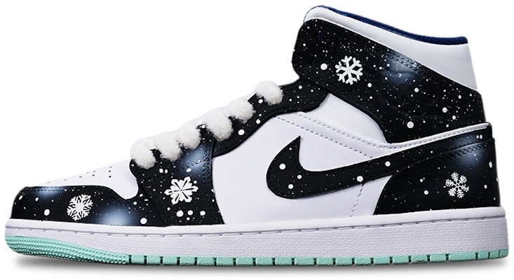 에어 조던 1 미드 '눈꽃 크리스마스' (블랙/화이트) 554724-413(TeamT-圣诞黑白雪花S-BOX) Order 에어 조던 1 미드 '눈꽃 크리스마스' (블랙/화이트) 554724-413(TeamT-圣诞黑白雪花S-BOX)
