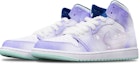 Shop 【訂製球鞋】 Jordan Air Jordan 1 Mid 冰雪奇緣融雪雪花 噴繪 聖誕主題 限量鞋盒 復古籃球鞋 男款 紫白
