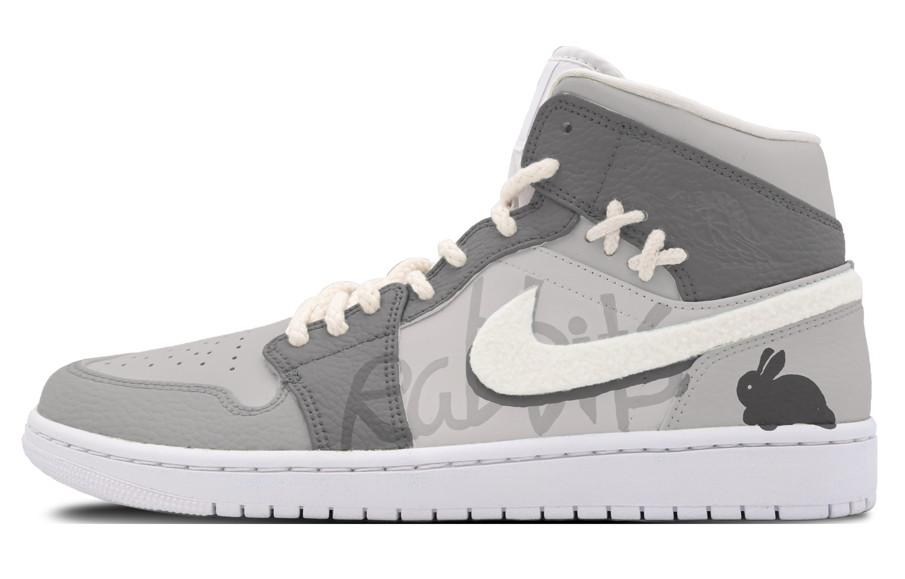 Buy [定制鞋款] Air Jordan 1 Mid '温柔雪涌 - 甜心灰' 554725-130(Team53-女款细雪飞舞)