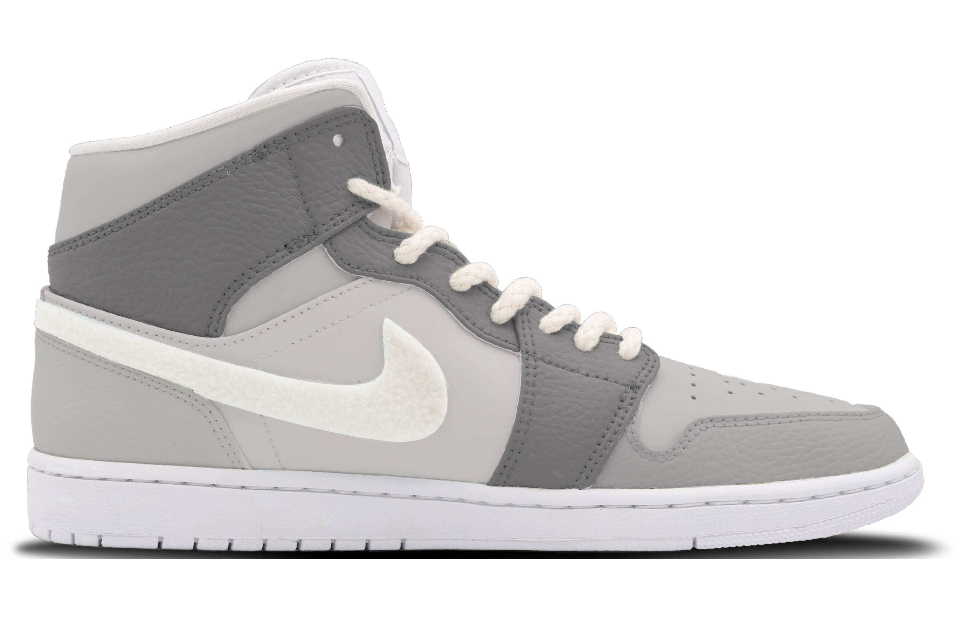 Order [定制鞋款] Air Jordan 1 Mid '温柔雪涌 - 甜心灰' 554725-130(Team53-女款细雪飞舞)