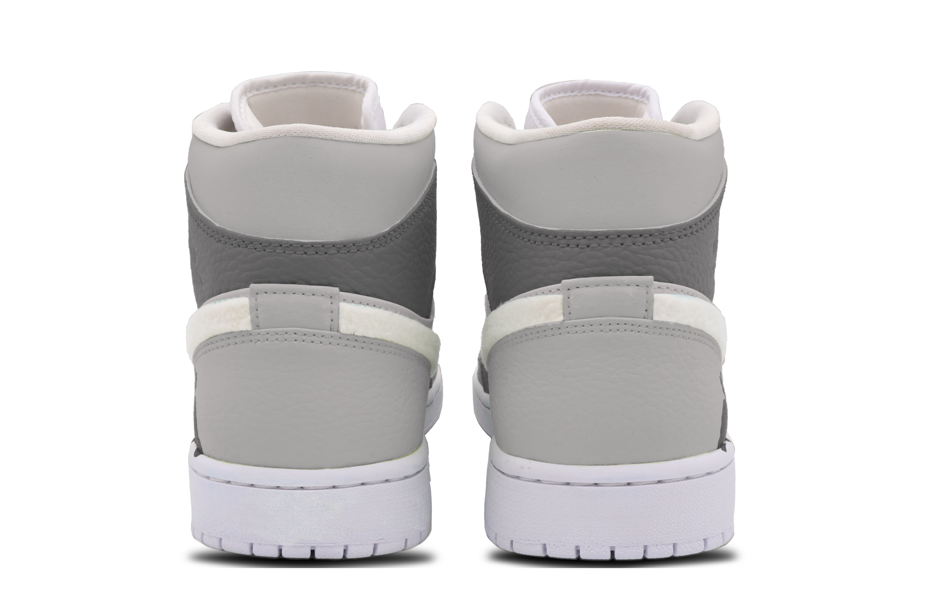 Shop [定制鞋款] Air Jordan 1 Mid '温柔雪涌 - 甜心灰' 554725-130(Team53-女款细雪飞舞)