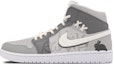 Buy 【定製球鞋】 Jordan Air Jordan 1 Mid 細雪飛舞 甜心溫柔風 高街 中幫 復古籃球鞋 男款 灰色