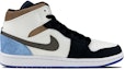 Lookbook 에어 조던 1 미드 '선물상자 화이트 블루 블랙' 852542-102(Team叁-男款AJ机能S-BOX)