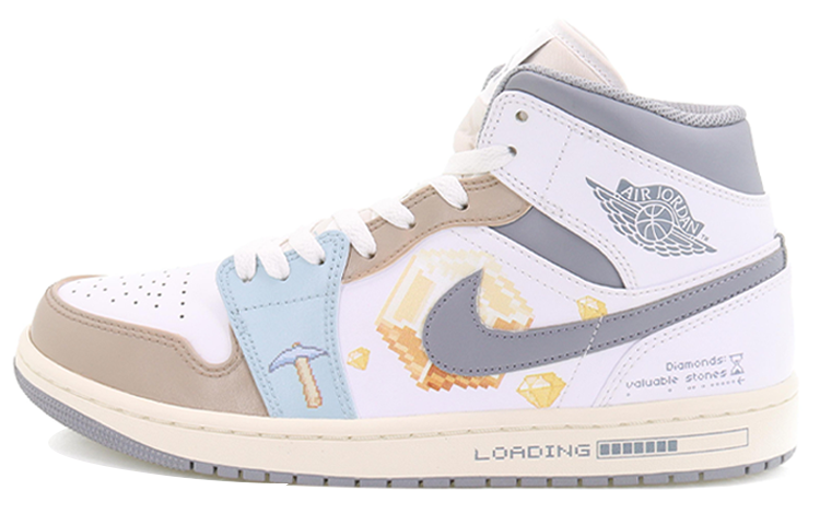 Buy 에어 조던 1 미드 '골든 마이너' (커스텀) 554724-135(Team10-挖矿人上人）