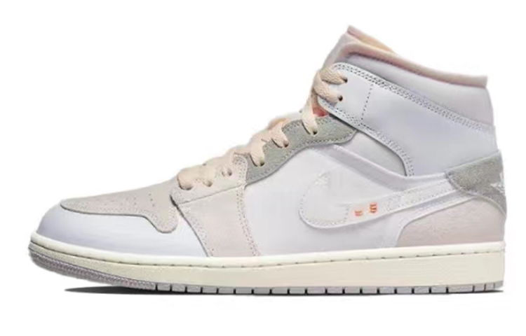 Details for 【客製化球鞋】 Jordan Air Jordan 1 Mid 幸運連連 中筒 復古籃球鞋 GS 紅金