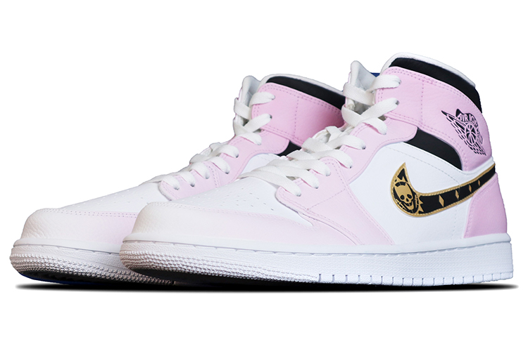 Lookbook [Zapatillas Personalizadas] Air Jordan 1 Mid 'Degradado Rosa' 554724-126(Team拾捌-男款AJ杀手皇后粉)