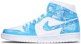 Buy 【定製球鞋】 Jordan Air Jordan 1 Mid 畢業季主題定製 數學公式 另類塗鴉卡通 中幫 籃球鞋 男款 北卡藍