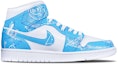Order 【定製球鞋】 Jordan Air Jordan 1 Mid 畢業季主題定製 數學公式 另類塗鴉卡通 中幫 籃球鞋 男款 北卡藍