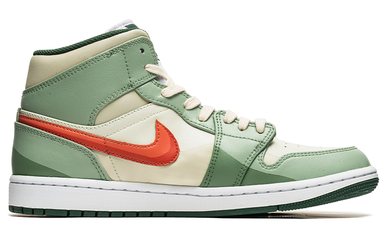 Order 【定制鞋款】Air Jordan 1 Mid '涂鸦浅绿-红色' 554724-371(Team22-男款涂鸦红绿A-BOX)