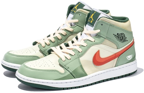 커스텀 에어 조던 1 미드 '그라피티 연녹색-빨강' 554724-371(Team22-男款涂鸦红绿A-BOX) Lookbook 커스텀 에어 조던 1 미드 '그라피티 연녹색-빨강' 554724-371(Team22-男款涂鸦红绿A-BOX)