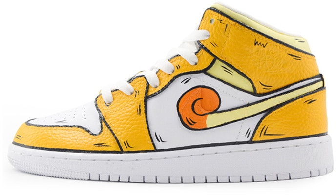 custom-shoes-air-jordan-1-mid-graffiti-pokemon-yellow-white