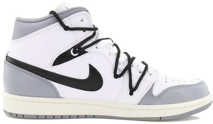 【訂製球鞋】 Jordan Air Jordan 1 Mid 潮流塗鴉 方向感 人生牽引 氧化中底 潮流 防滑耐磨 中幫 復古籃球鞋 男款 白灰 Order 【訂製球鞋】 Jordan Air Jordan 1 Mid 潮流塗鴉 方向感 人生牽引 氧化中底 潮流 防滑耐磨 中幫 復古籃球鞋 男款 白灰