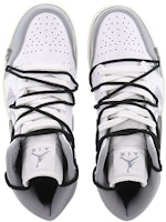 【訂製球鞋】 Jordan Air Jordan 1 Mid 潮流塗鴉 方向感 人生牽引 氧化中底 潮流 防滑耐磨 中幫 復古籃球鞋 男款 白灰 Shop 【訂製球鞋】 Jordan Air Jordan 1 Mid 潮流塗鴉 方向感 人生牽引 氧化中底 潮流 防滑耐磨 中幫 復古籃球鞋 男款 白灰