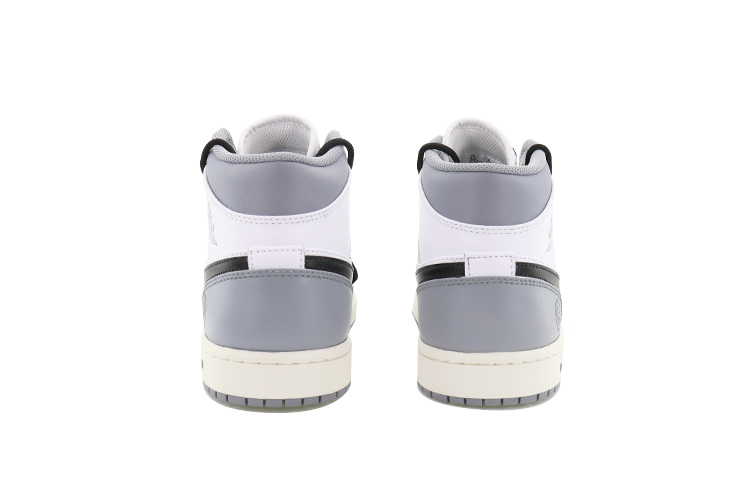 Purchase 【訂製球鞋】 Jordan Air Jordan 1 Mid 潮流塗鴉 方向感 人生牽引 氧化中底 潮流 防滑耐磨 中幫 復古籃球鞋 男款 白灰