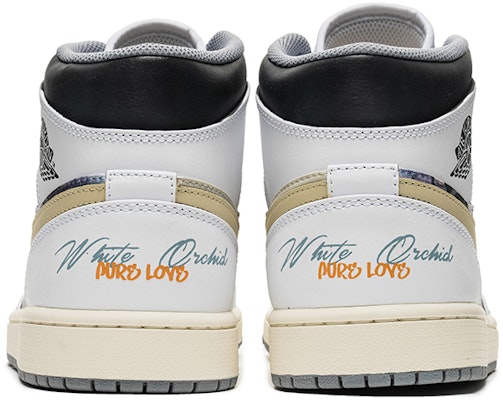 カスタムAJ1ミッド グレー白 鶴 小菊 (Kasutamu AJ1 Mid Gure-Shiro Tsuru Kogiku) 554724-135(TeamB-情人节男款灰白) Shop カスタムAJ1ミッド グレー白 鶴 小菊 (Kasutamu AJ1 Mid Gure-Shiro Tsuru Kogiku) 554724-135(TeamB-情人节男款灰白)