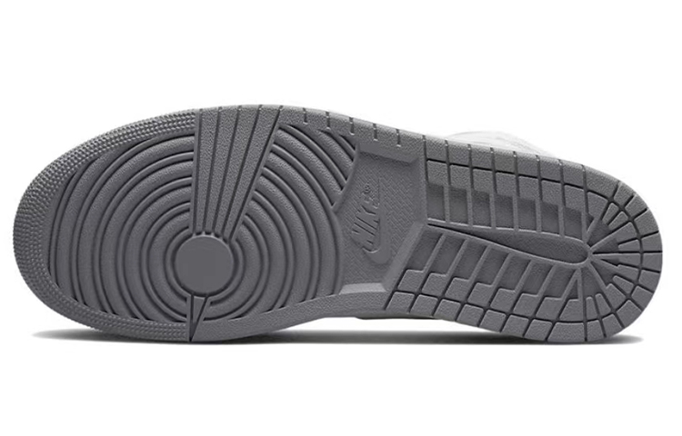 Purchase [Sepatu Khusus] Air Jordan 1 Mid 'Abu-Putih Bangau Bunga Aster Kecil' 554724-135(TeamB-情人节男款灰白)