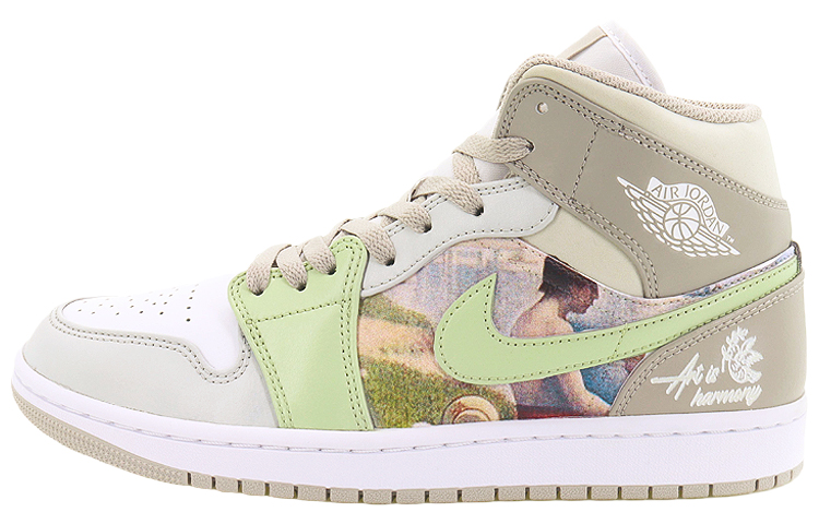 [Custom Shoes] Air Jordan 1 Mid 'Greek Mythology Light Bone'