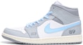 Buy 에어 조던 1 미드 '회색 파랑 아케이드' (커스텀) 554724-135(Team拾伍-男款电玩四)