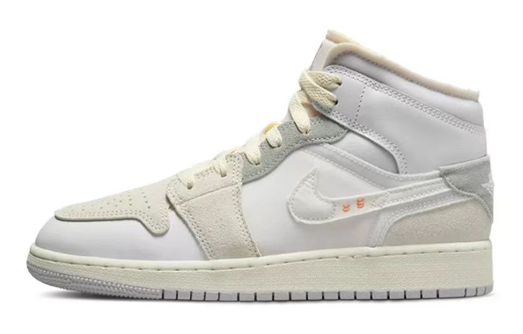 Sizing 【訂製球鞋】 Jordan Air Jordan 1 Mid CUS DESIGN 陰影 中幫 復古籃球鞋 GS 灰藍