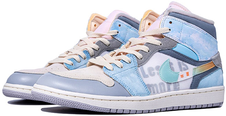 에어 조던 1 미드 '회색 파란 하늘' (커스텀) DM9652-100-(TeamM-男款灰蓝天空) Lookbook 에어 조던 1 미드 '회색 파란 하늘' (커스텀) DM9652-100-(TeamM-男款灰蓝天空)