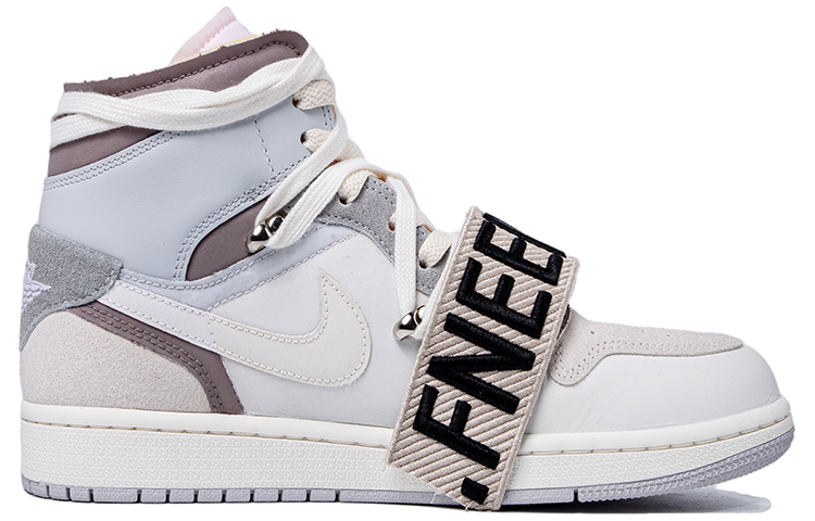 Order カスタムAJ1ミッド グレーピンクスマイリー落書き DM9652-100(TeamM-男款笑脸涂鸦S-BOX)