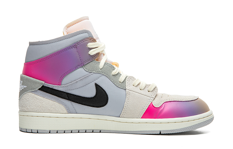 Order カスタムAJ1ミッド グレーレッド デコン (Kasutamu AJ1 Mid Gurēreddo Dekon) DQ3726-100(TeamB-女款解构灰红)