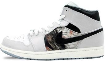 【訂製球鞋】Jordan Air Jordan 1 Mid 廢土 防滑耐磨 中筒 復古籃球鞋 男款 灰白 Buy 【訂製球鞋】Jordan Air Jordan 1 Mid 廢土 防滑耐磨 中筒 復古籃球鞋 男款 灰白