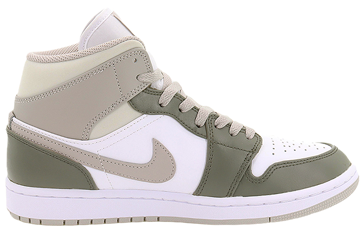 Order [Kasut Custom] Air Jordan 1 Mid 'Kelabu Putih' 554724-082(Team10-商品标签）