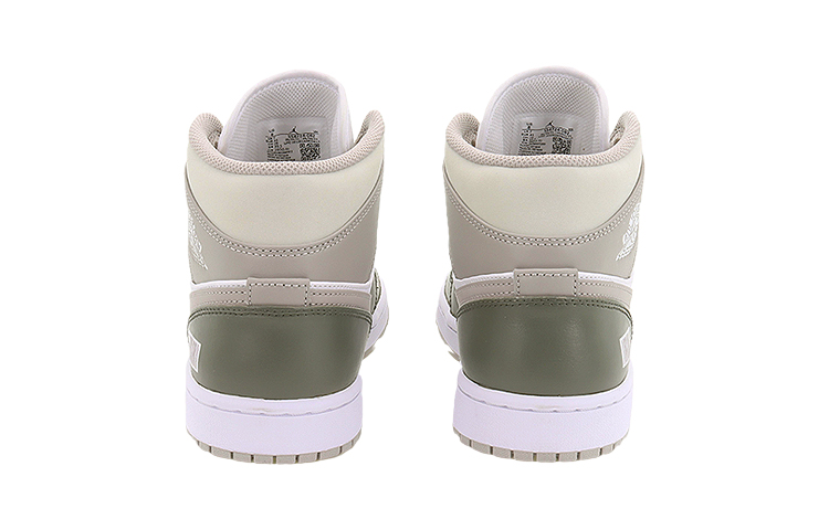 Purchase [Kasut Custom] Air Jordan 1 Mid 'Kelabu Putih' 554724-082(Team10-商品标签）