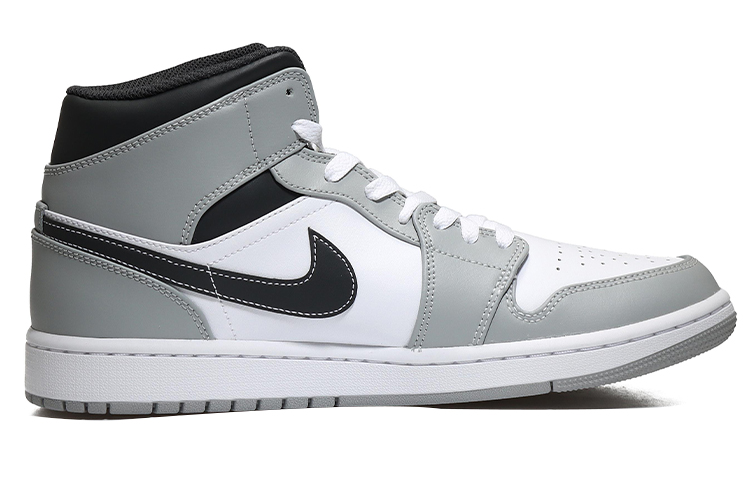 Order 【定制球鞋】Jordan Air Jordan 1 Mid 簡約百搭 可愛復古出遊 復古籃球鞋 男款 灰白黑