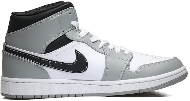 【定制球鞋】Jordan Air Jordan 1 Mid 簡約百搭 可愛復古出遊 復古籃球鞋 男款 灰白黑 Order 【定制球鞋】Jordan Air Jordan 1 Mid 簡約百搭 可愛復古出遊 復古籃球鞋 男款 灰白黑