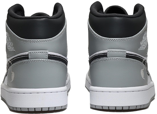 【定制球鞋】Jordan Air Jordan 1 Mid 簡約百搭 可愛復古出遊 復古籃球鞋 男款 灰白黑 Purchase 【定制球鞋】Jordan Air Jordan 1 Mid 簡約百搭 可愛復古出遊 復古籃球鞋 男款 灰白黑