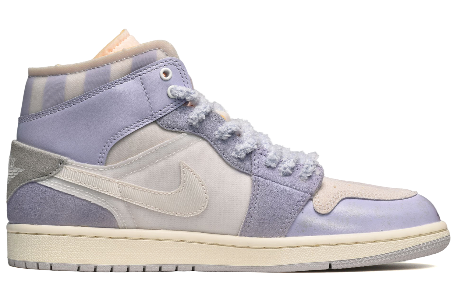 Order [定制鞋款] Air Jordan 1 Mid '灰白紫涂鸦' DM9652-100(TeamE-男款涂鸦字母灰白紫)