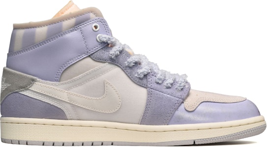 【定制球鞋】 Jordan Air Jordan 1 Mid CUS DESIGN 復古高街 塗鴉字母 中幫 復古籃球鞋 男款 灰白紫 Order 【定制球鞋】 Jordan Air Jordan 1 Mid CUS DESIGN 復古高街 塗鴉字母 中幫 復古籃球鞋 男款 灰白紫
