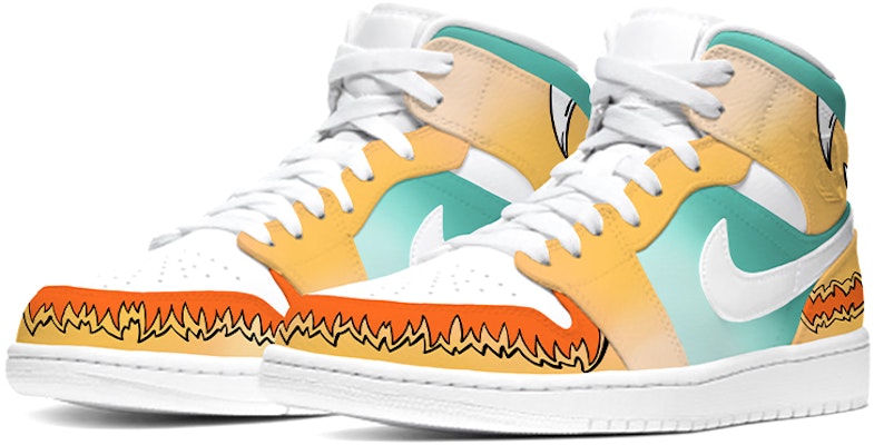 커스텀 에어 조던 1 미드 '광저우 웨이크 라이언' 554724-130(TeamE-男款广州醒狮青黄) Lookbook 커스텀 에어 조던 1 미드 '광저우 웨이크 라이언' 554724-130(TeamE-男款广州醒狮青黄)