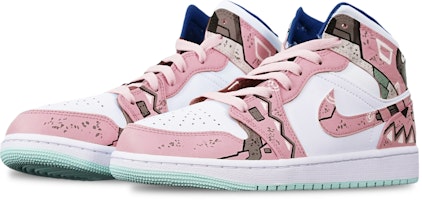 Zapatillas Jordan 1 Mid "Gundam Cyberpunk - Blanco Loto" 554725-413(TeamT-三角藕白女S-BOX) Lookbook Zapatillas Jordan 1 Mid "Gundam Cyberpunk - Blanco Loto" 554725-413(TeamT-三角藕白女S-BOX)