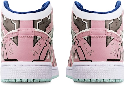 【定制球鞋】Jordan Air Jordan 1 Mid 損壞鋼彈三角機械賽博朋克風 限量特殊鞋盒 復古籃球鞋 GS 藕白 Shop 【定制球鞋】Jordan Air Jordan 1 Mid 損壞鋼彈三角機械賽博朋克風 限量特殊鞋盒 復古籃球鞋 GS 藕白