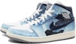 Lookbook 【客製球鞋】 Jordan Air Jordan 1 手繪星辰 藝術潮流 舒適 耐磨 中筒 復古藍色籃球鞋 男款 藍白