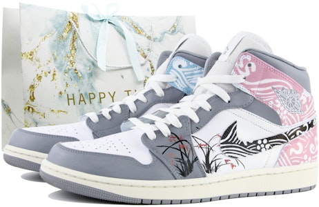 에어 조던 1 미드 '수묵 오키드 그레이 화이트' (커스텀) 554724-135(Team39-AMY72兰花) Buy 에어 조던 1 미드 '수묵 오키드 그레이 화이트' (커스텀) 554724-135(Team39-AMY72兰花)