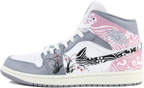 에어 조던 1 미드 '수묵 오키드 그레이 화이트' (커스텀) 554724-135(Team39-AMY72兰花) Order 에어 조던 1 미드 '수묵 오키드 그레이 화이트' (커스텀) 554724-135(Team39-AMY72兰花)
