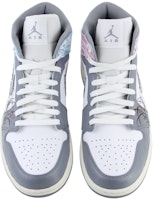 【定制球鞋】Jordan Air Jordan 1 Mid 手繪蘭花 雲錦 中國風 鴛鴦 中幫 復古籃球鞋 男款 灰白 Purchase 【定制球鞋】Jordan Air Jordan 1 Mid 手繪蘭花 雲錦 中國風 鴛鴦 中幫 復古籃球鞋 男款 灰白