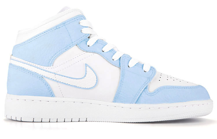 Order [定制鞋] Air Jordan 1 Mid '手绘白蓝' 554725-130(Team18-AJ中帮女款浅蓝)