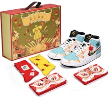 【定制球鞋】Jordan Air Jordan 1 Mid 家鄉的中國年 祥雲溫玉 中幫 復古籃球鞋 GS 藍白 Buy 【定制球鞋】Jordan Air Jordan 1 Mid 家鄉的中國年 祥雲溫玉 中幫 復古籃球鞋 GS 藍白