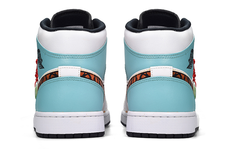 Purchase [定制鞋款] Air Jordan 1 Mid '家乡春节' 554725-170(TeamE-祥云温玉蓝白金S-BOX)
