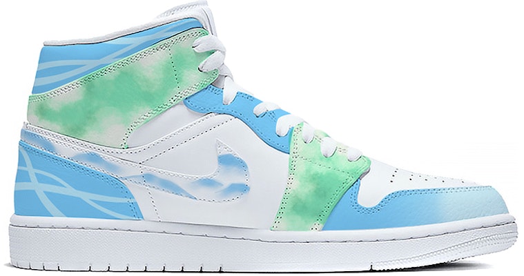 カスタムAJ1ミッド「黄梅戲青白」 554724-129(Team-E--男款黄梅戏喷绘蓝白) Order カスタムAJ1ミッド「黄梅戲青白」 554724-129(Team-E--男款黄梅戏喷绘蓝白)