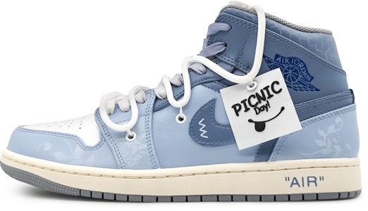 에어 조던 1 미드 'アイス 블루 데님' (커스텀) 554724-135(Team16-男款冰蓝丹宁2.0) Buy 에어 조던 1 미드 'アイス 블루 데님' (커스텀) 554724-135(Team16-男款冰蓝丹宁2.0)