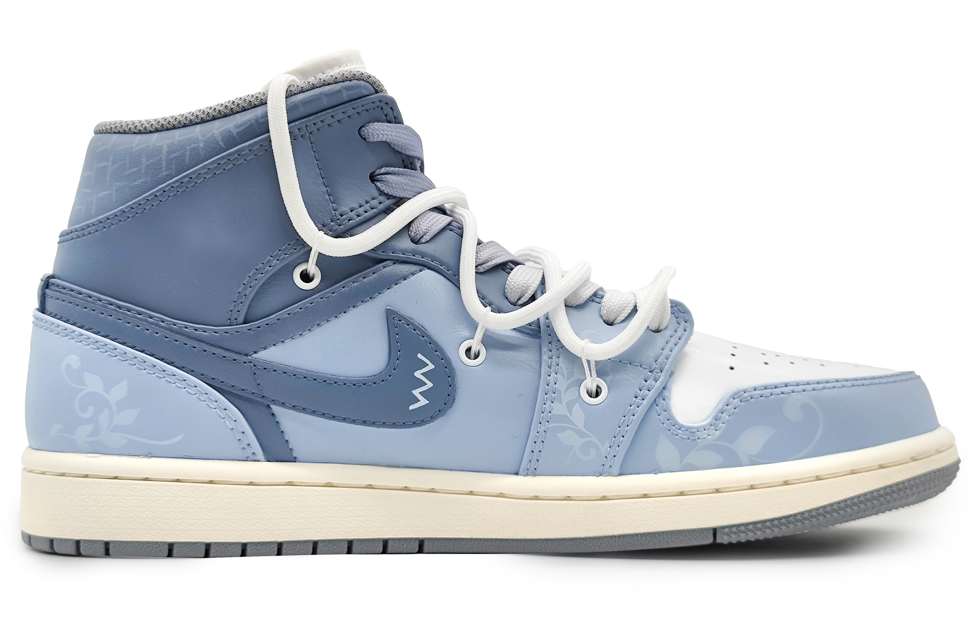 Order [Custom Shoes] Air Jordan 1 Mid 'Ice Blue Denim'