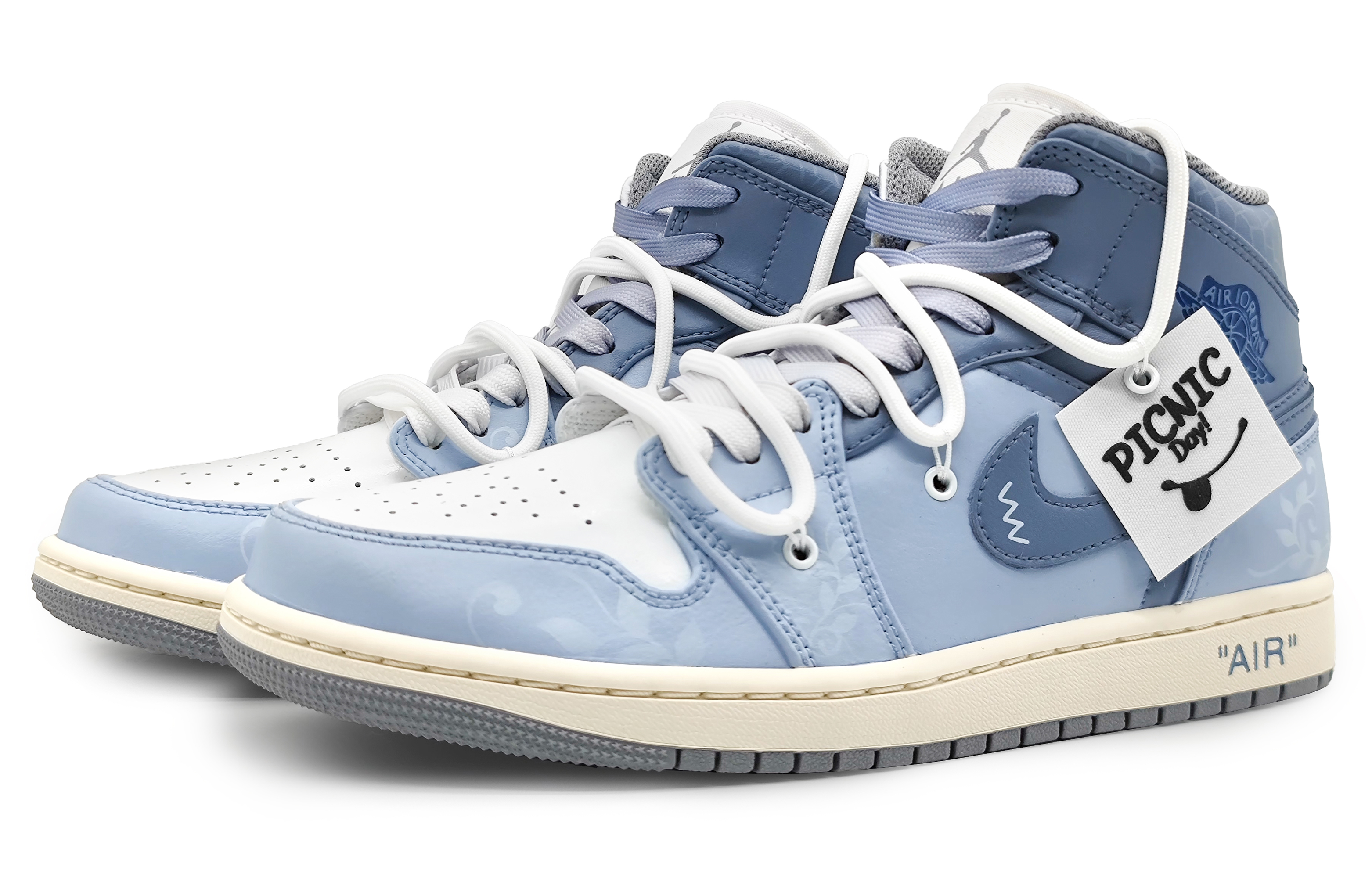 Lookbook [Custom Shoes] Air Jordan 1 Mid 'Ice Blue Denim'