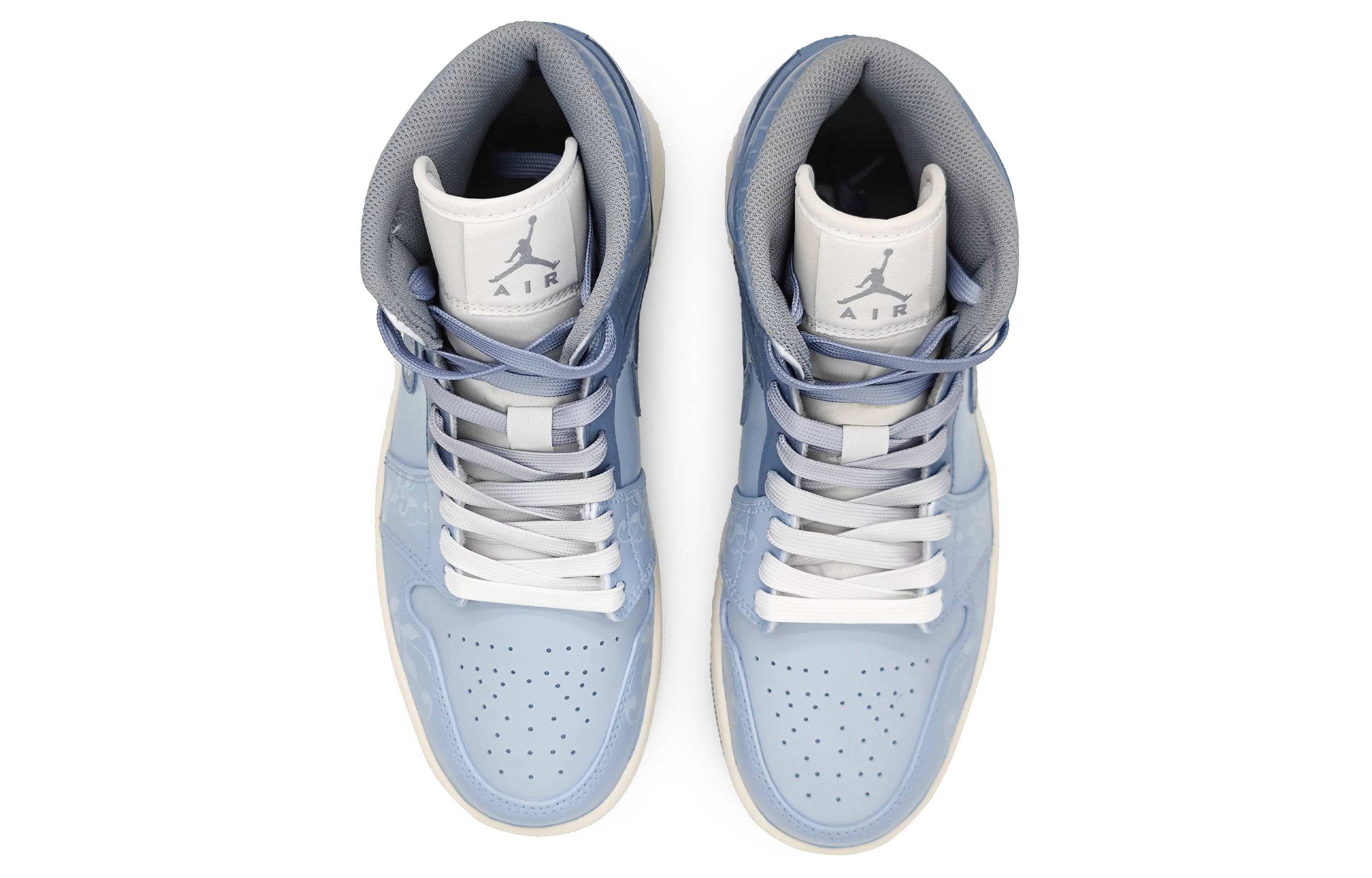 Shop カスタムAJ1ミッド「アイスブルーデニム」 554724-135(Team16-冰蓝丹宁冰蓝)