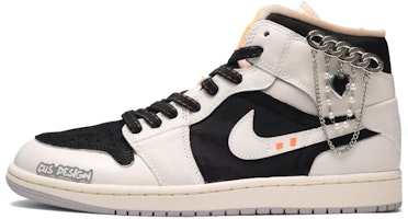 【訂製球鞋】Jordan Air Jordan 1 Mid 工業風 金屬心 中筒 復古籃球鞋 男款 黑灰 Buy 【訂製球鞋】Jordan Air Jordan 1 Mid 工業風 金屬心 中筒 復古籃球鞋 男款 黑灰